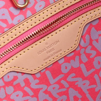 Louis Vuitton 2009 Pink Monogram Graffiti Neverfull GM Tote Bag M93701