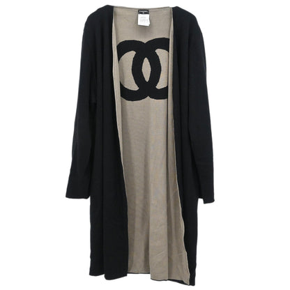 Chanel 2002 Long Cardigan Black #S
