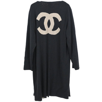 Chanel 2002 Long Cardigan Black #S