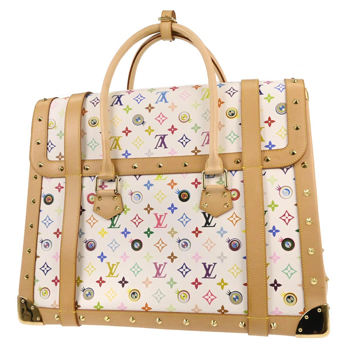 Louis Vuitton 2003 White Eye Love Monogram Sac Gigantic Handbag M92057