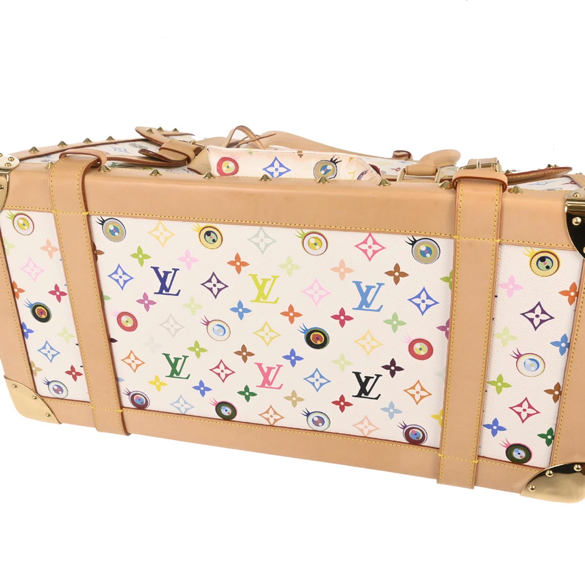 Louis Vuitton 2003 White Eye Love Monogram Sac Gigantic Handbag M92057