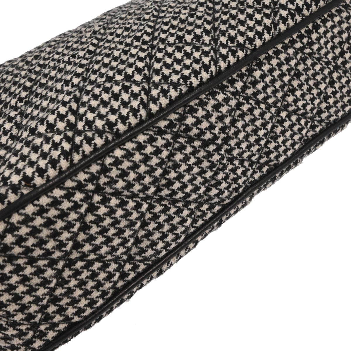 Chanel Black Tweed Houndstooth Camera Bag Small