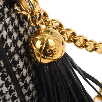 Chanel Black Tweed Houndstooth Camera Bag Small