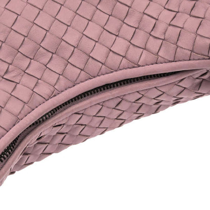 Bottega Veneta Pink Lambskin Intrecciato Hobo Handbag
