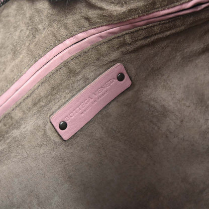 Bottega Veneta Pink Lambskin Intrecciato Hobo Handbag