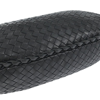 Bottega Veneta Black Lambskin Intrecciato Hobo Handbag