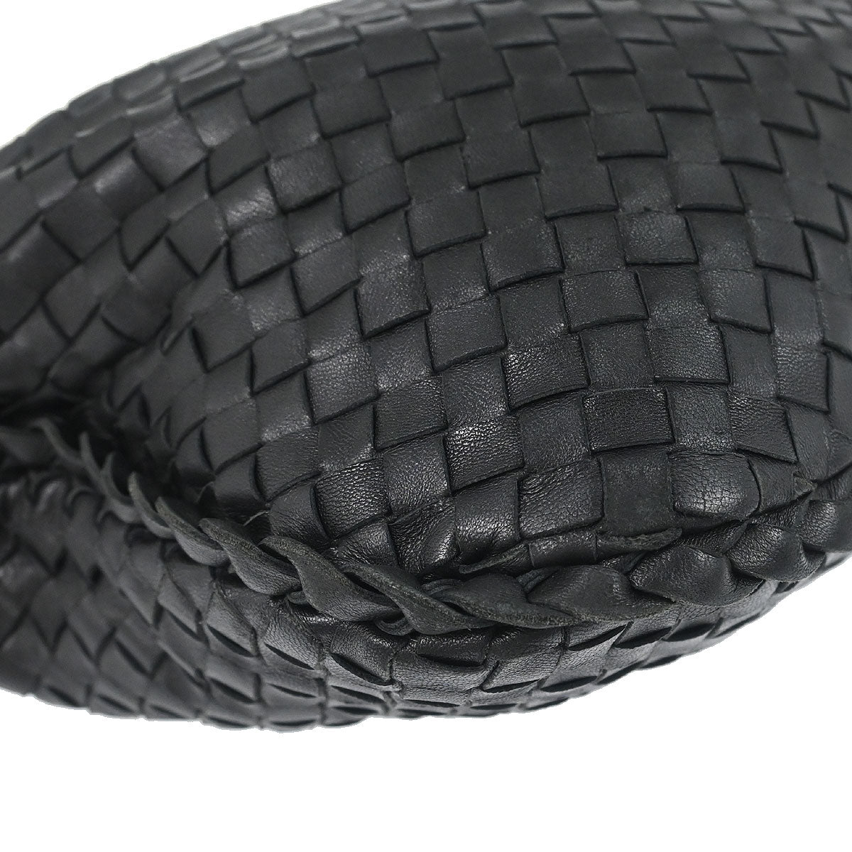 Bottega Veneta Black Lambskin Intrecciato Hobo Handbag