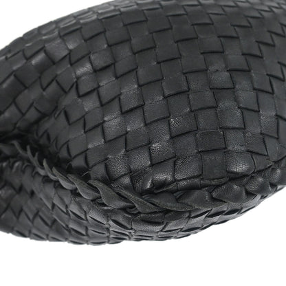 Bottega Veneta Black Lambskin Intrecciato Hobo Handbag