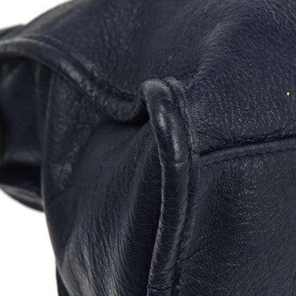 Balenciaga Navy Goatskin City Small 2way Shoulder Handbag