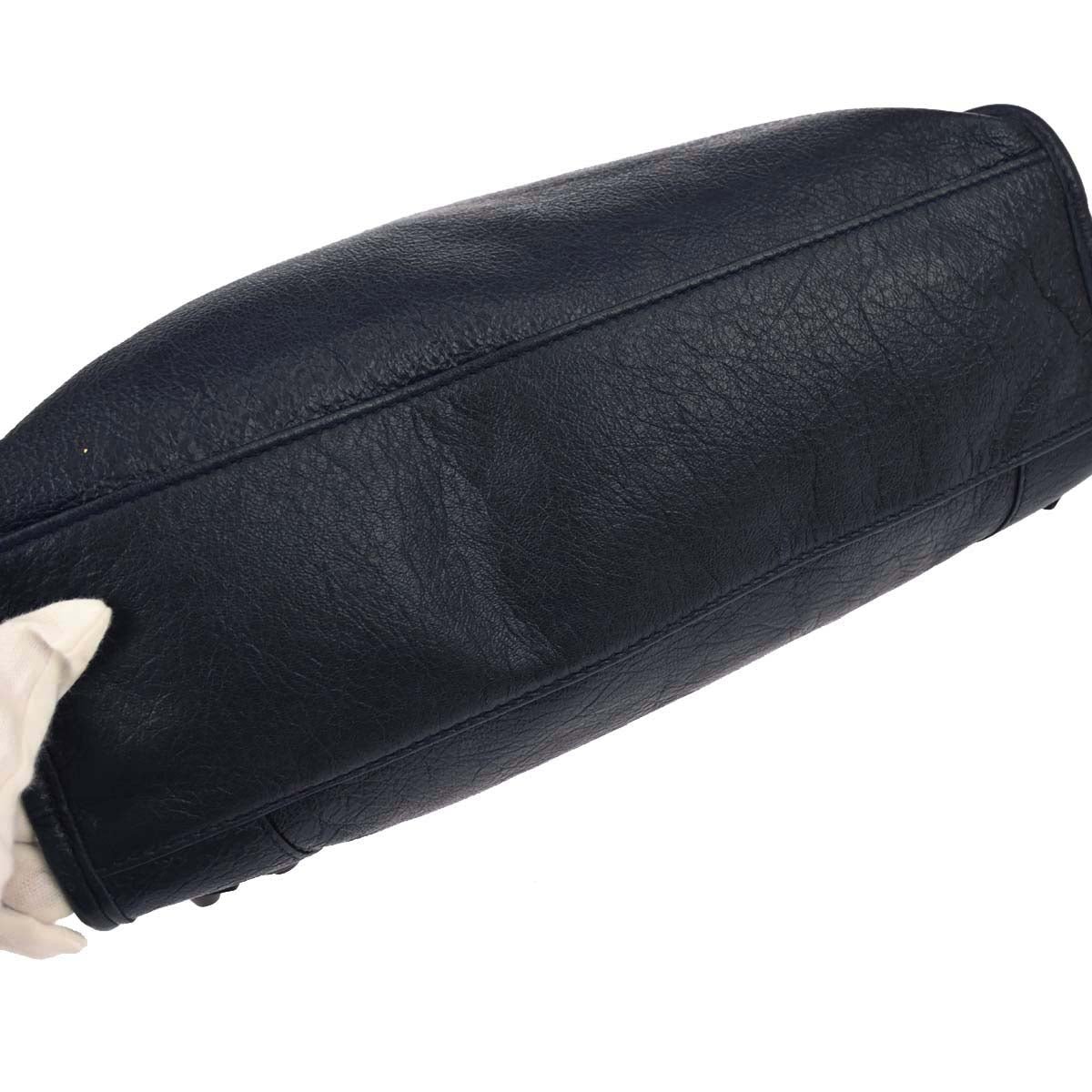 Balenciaga Navy Goatskin City Small 2way Shoulder Handbag