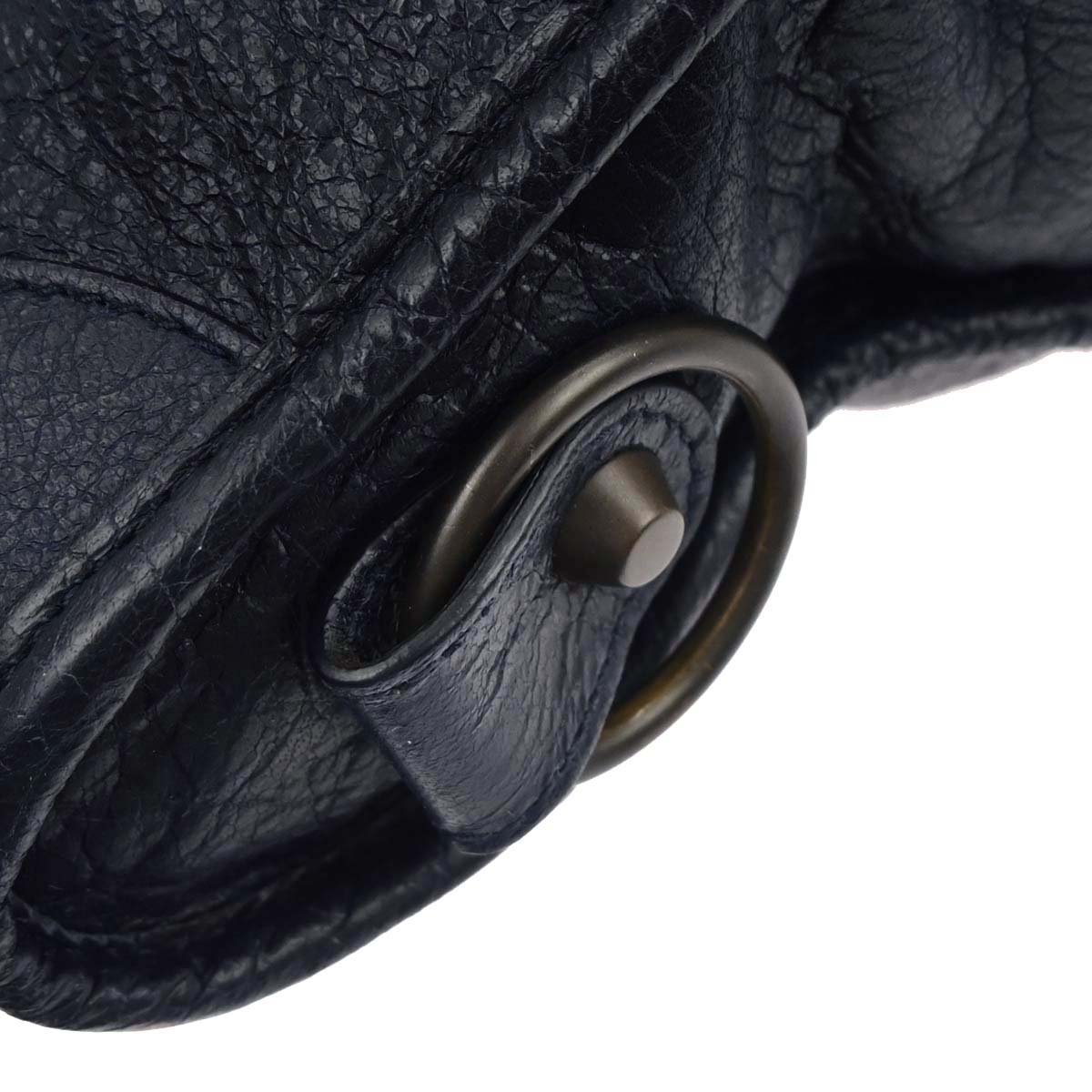 Balenciaga Navy Goatskin City Small 2way Shoulder Handbag