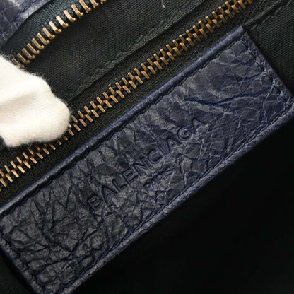 Balenciaga Navy Goatskin City Small 2way Shoulder Handbag