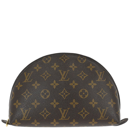 Louis Vuitton Monogram Trousse Demi Ronde Cosmetic Pouch M47520
