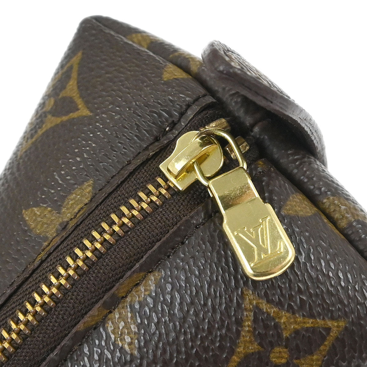 Louis Vuitton Monogram Trousse Demi Ronde Cosmetic Pouch M47520