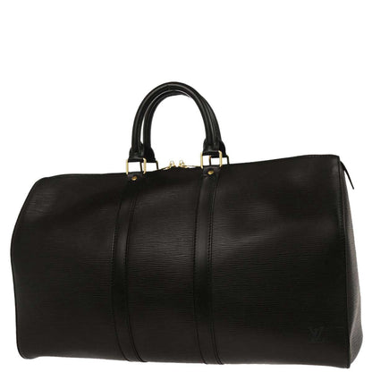 Louis Vuitton Black Epi Keepall 45 Travel Duffle Bag M42972