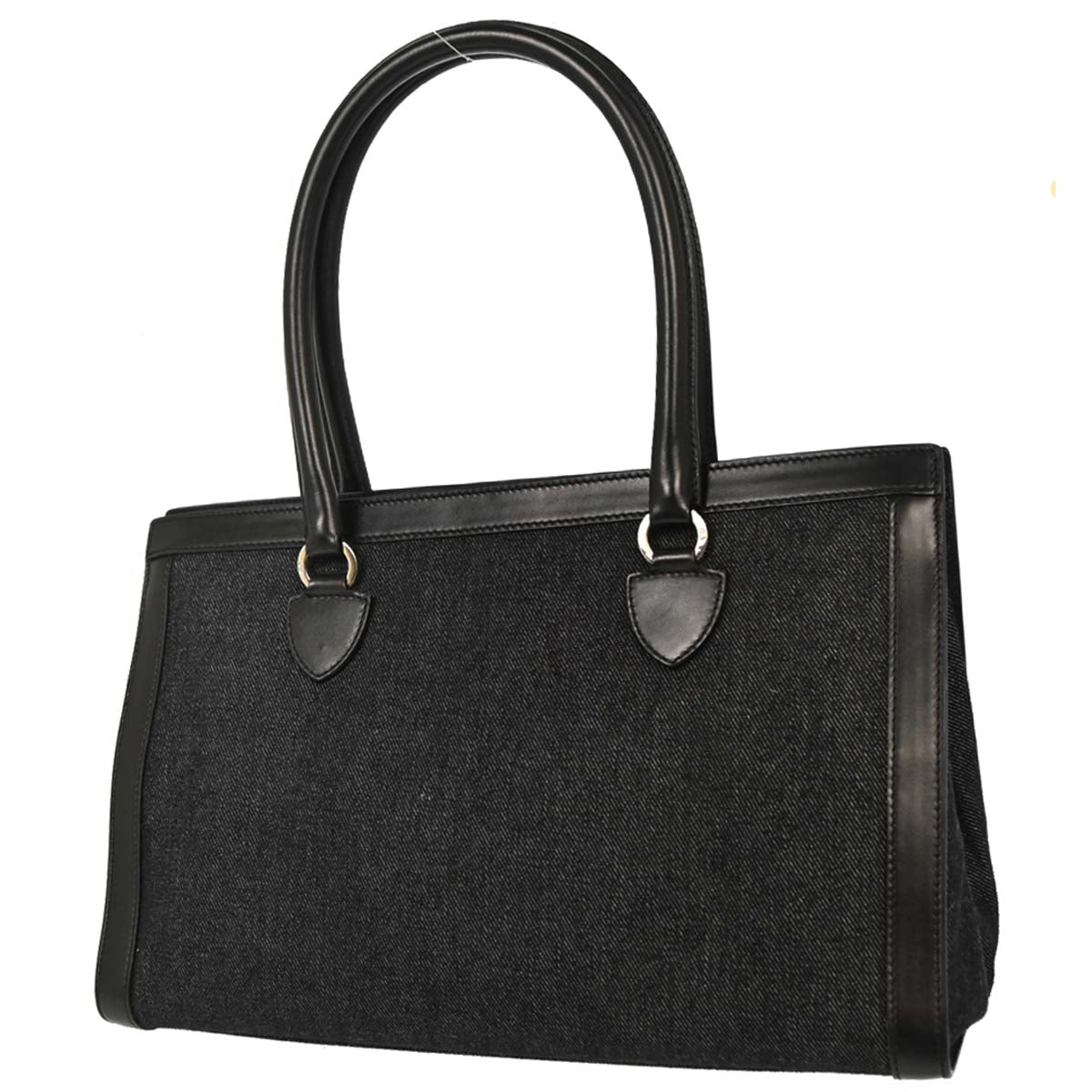 Christian Dior Black Denim Tote Handbag