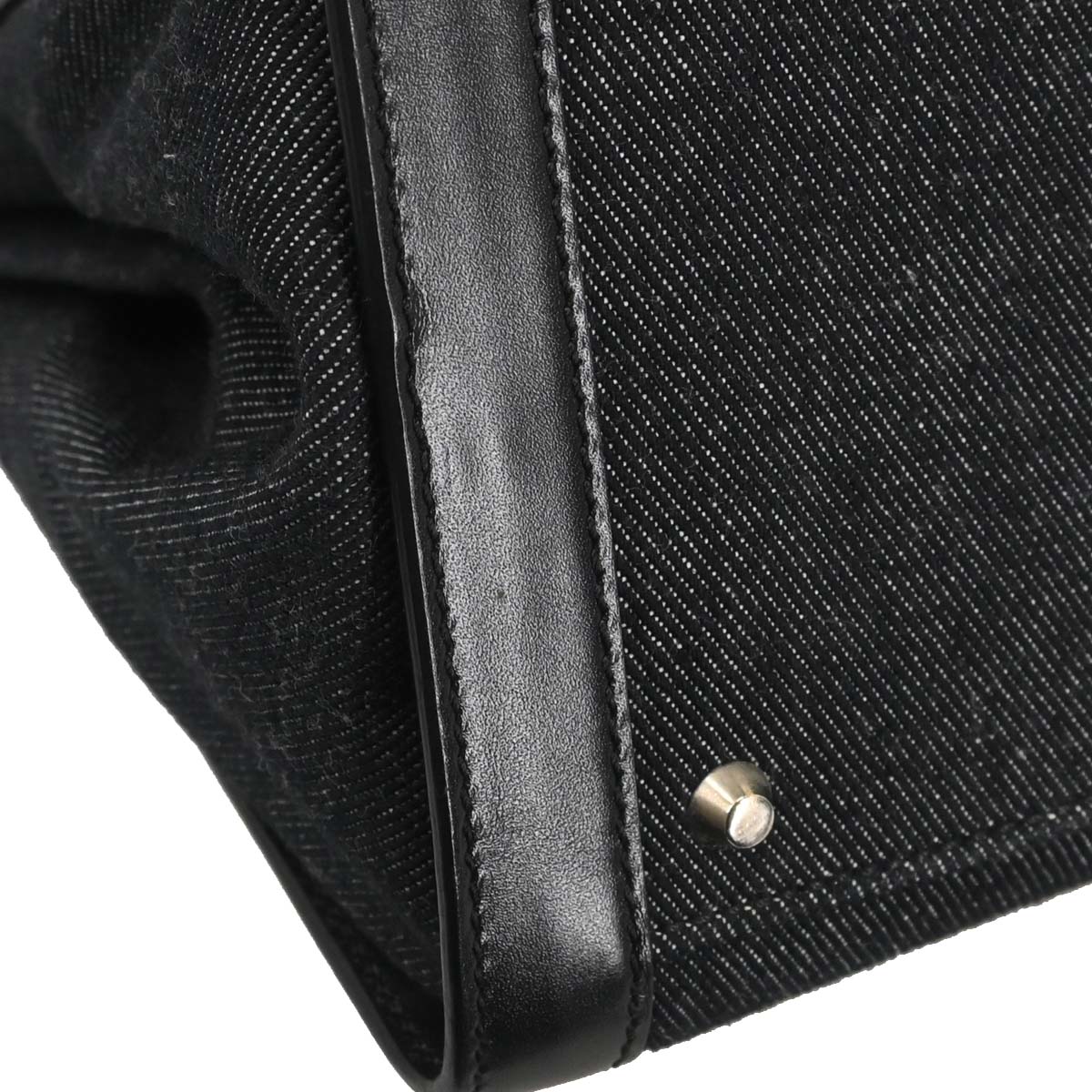 Christian Dior Black Denim Tote Handbag