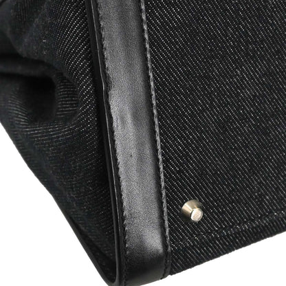 Christian Dior Black Denim Tote Handbag