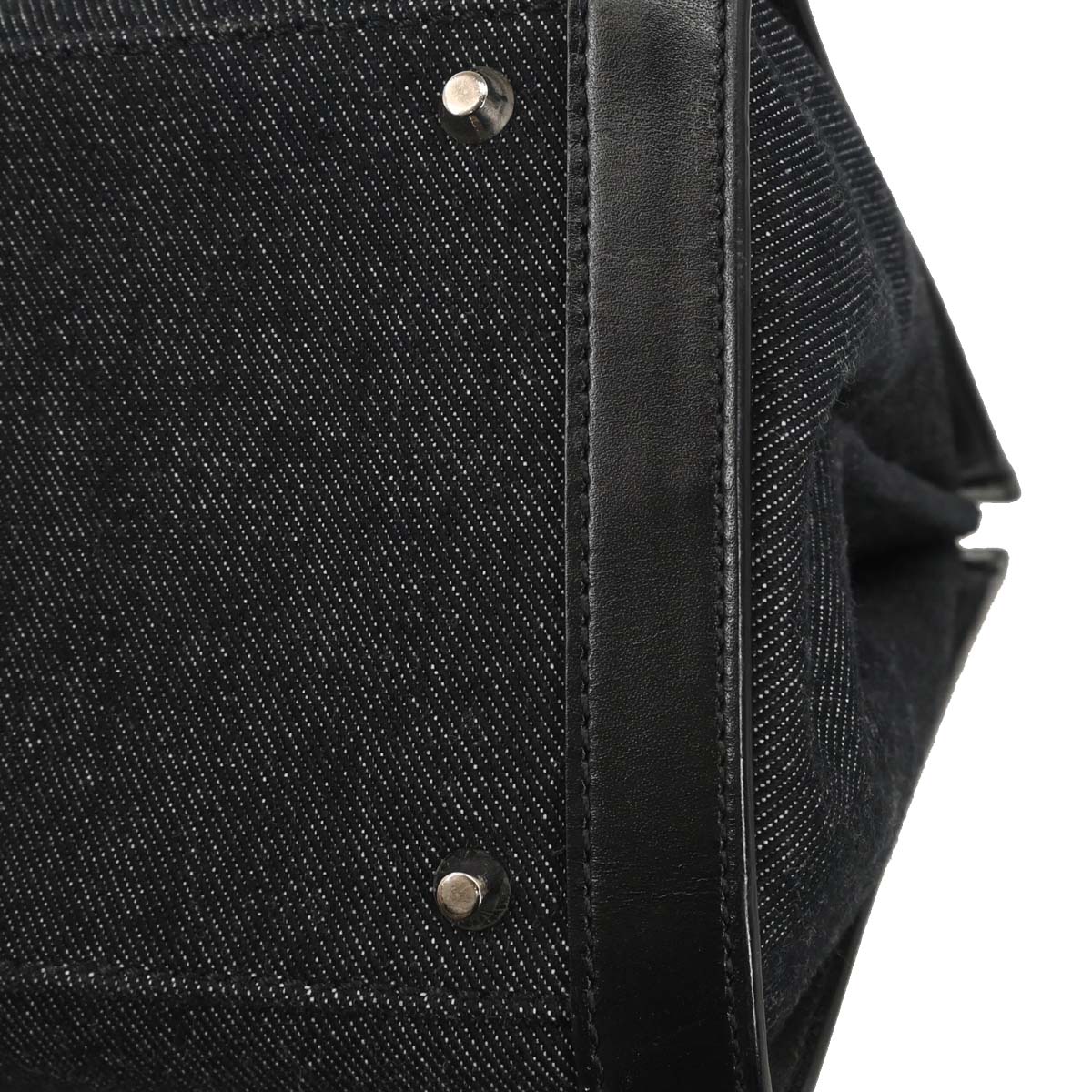 Christian Dior Black Denim Tote Handbag