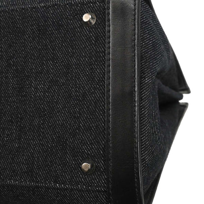 Christian Dior Black Denim Tote Handbag