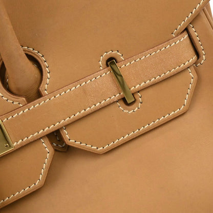 Hermes Natural Vache Haut a Courroies 32 Handbag