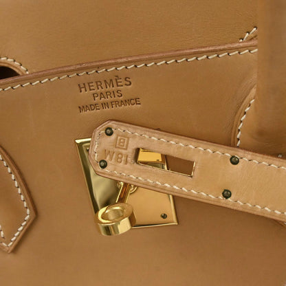 Hermes Natural Vache Haut a Courroies 32 Handbag