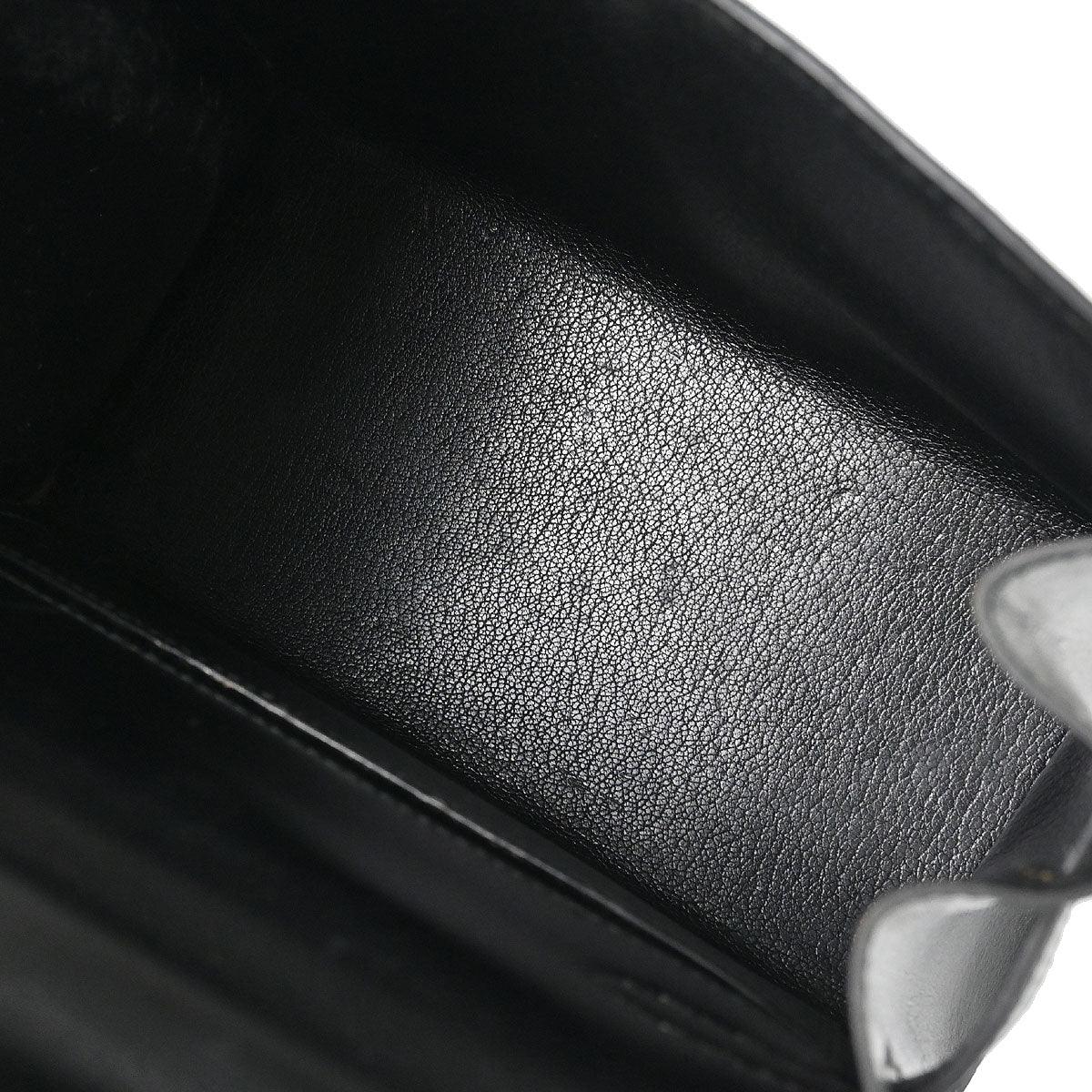 Hermes Black Box Calf Mini Kelly 20 Sellier Shoulder Bag