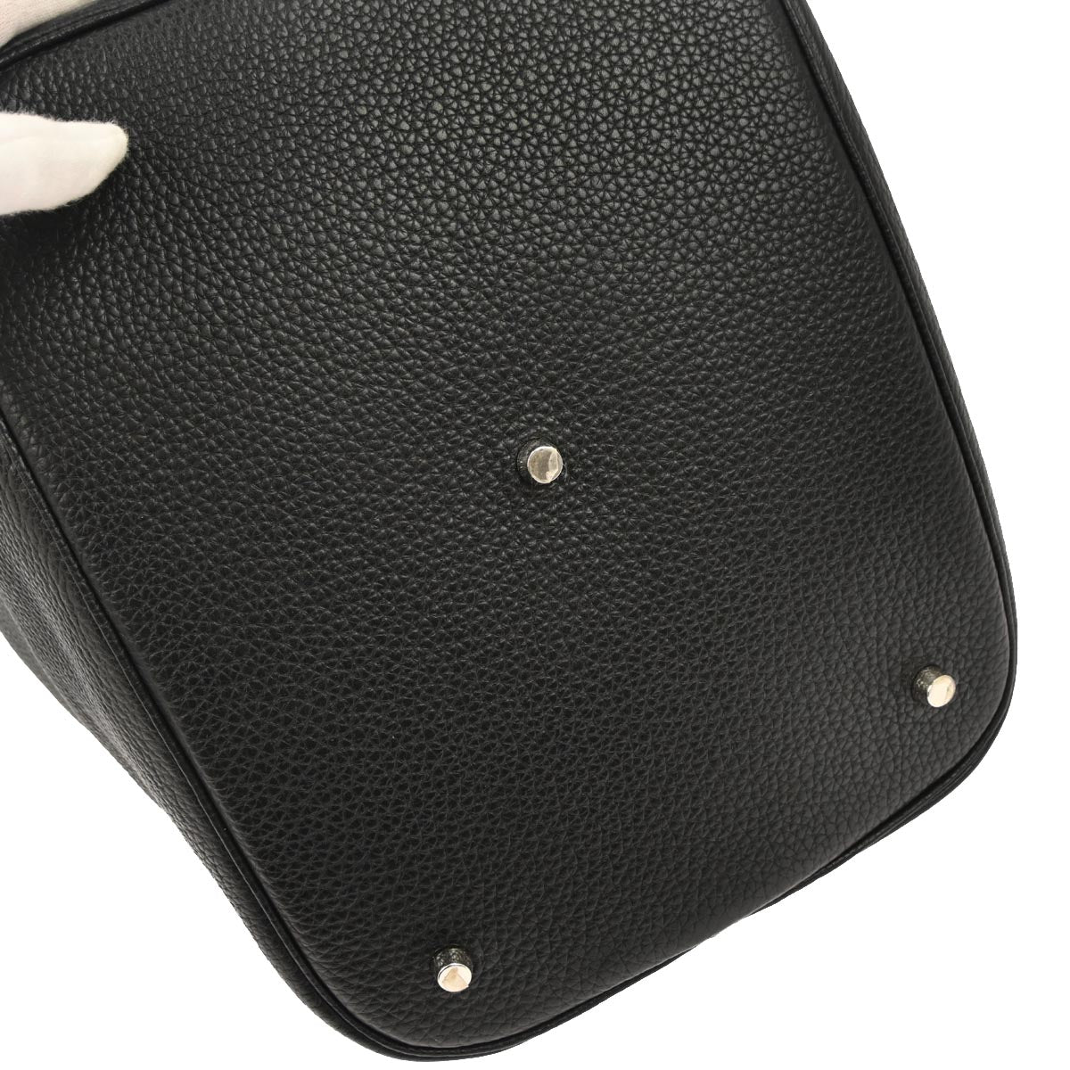 Hermes Black Taurillon Clemence Picotin Lock TGM Handbag