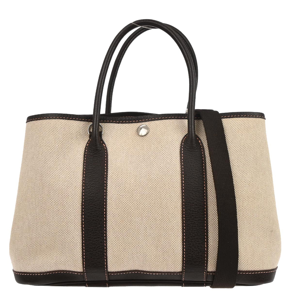 Hermes Natural Havane Toile H Garden Party 30 TPM 2way Shoulder Tote Bag