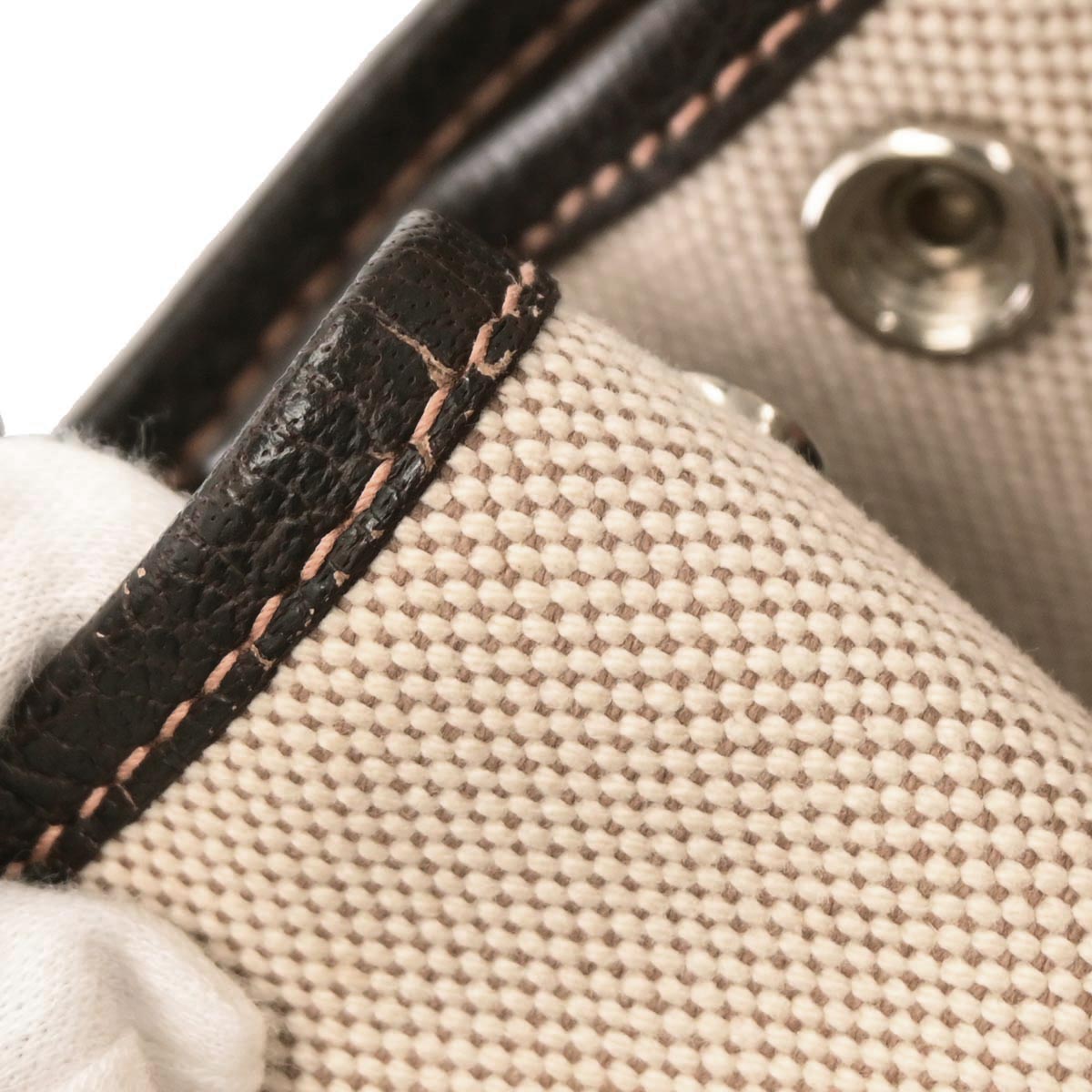 Hermes Natural Havane Toile H Garden Party 30 TPM 2way Shoulder Tote Bag