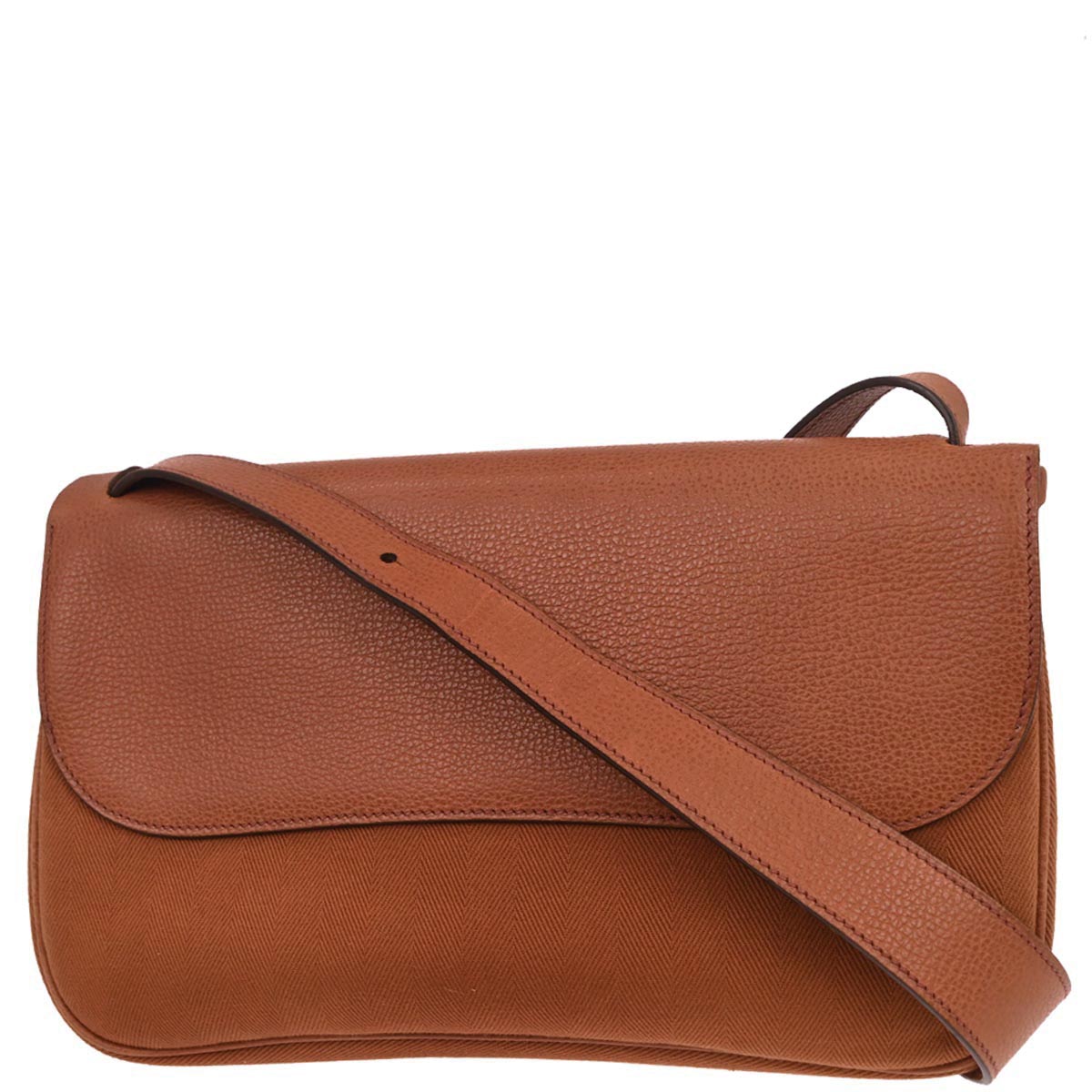 Hermes Orange Toile Vache Liegee Sac Colorado MM Shoulder Bag