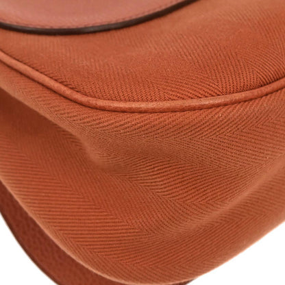 Hermes Orange Toile Vache Liegee Sac Colorado MM Shoulder Bag