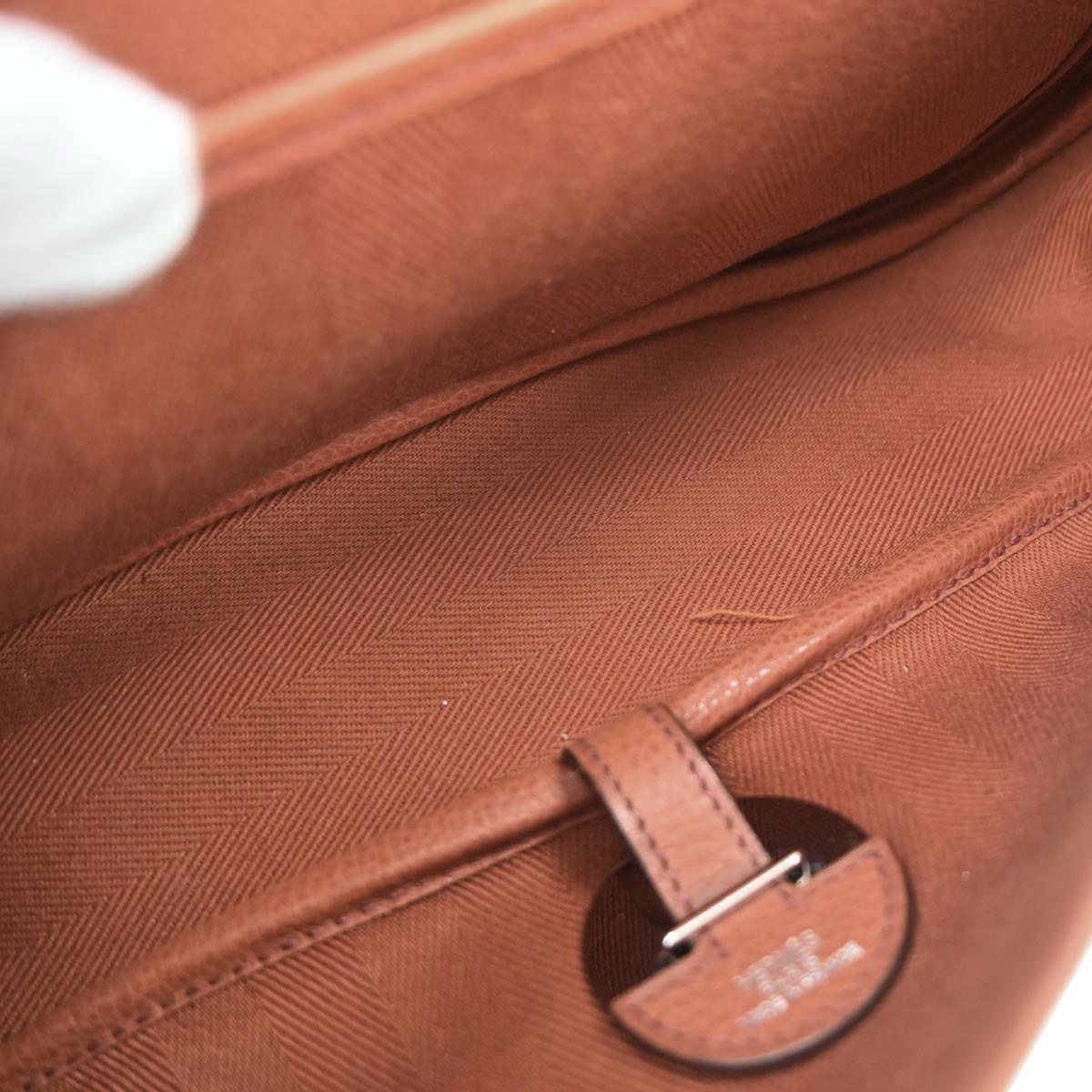 Hermes Orange Toile Vache Liegee Sac Colorado MM Shoulder Bag