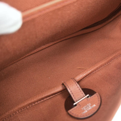 Hermes Orange Toile Vache Liegee Sac Colorado MM Shoulder Bag