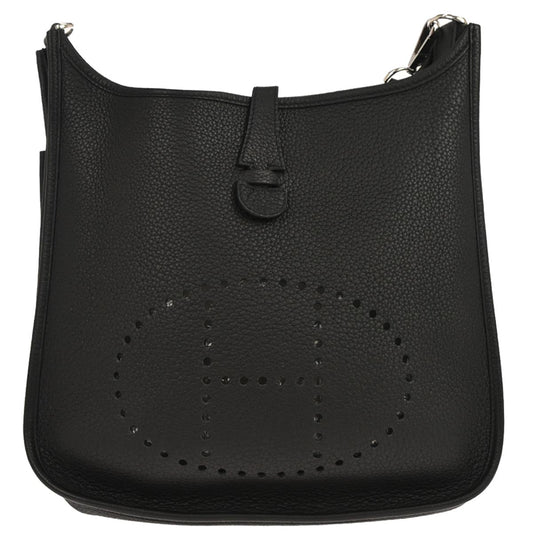 Hermes Black Taurillon Clemence Evelyne 2 29 PM Shoulder Bag
