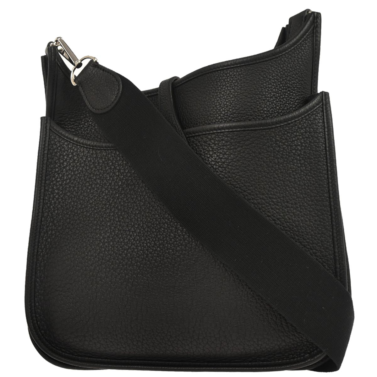 Hermes Black Taurillon Clemence Evelyne 2 29 PM Shoulder Bag