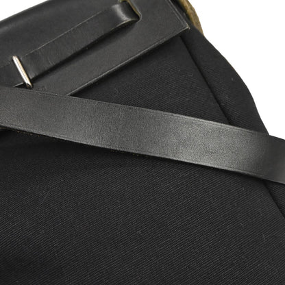 Hermes Black Natural Toile Officier GM Herbag TPM 2 in 1 Shoulder Bag