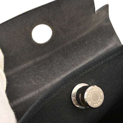 Hermes Black Natural Toile Officier GM Herbag TPM 2 in 1 Shoulder Bag