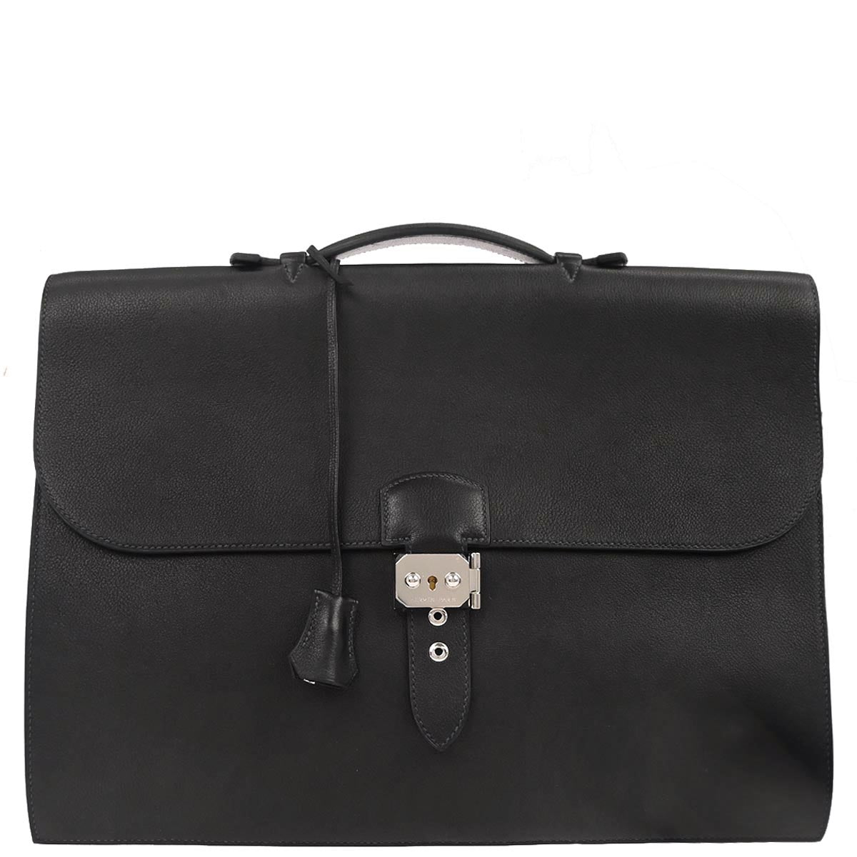 Hermes Dark Navy Evergrain Sac a Depeches 41 Business Bag Handbag