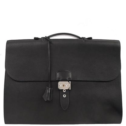 Hermes Dark Navy Evergrain Sac a Depeches 41 Business Bag Handbag