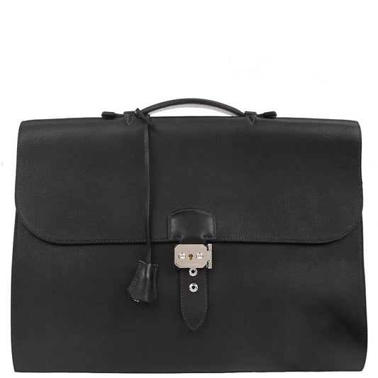 Hermes Dark Navy Evergrain Sac a Depeches 41 Business Bag Handbag