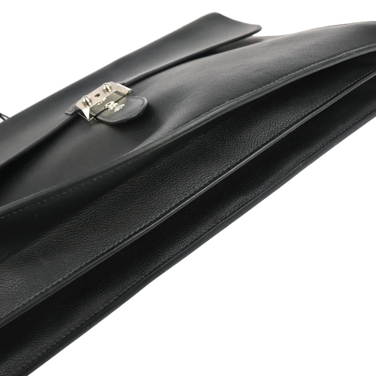 Hermes Dark Navy Evergrain Sac a Depeches 41 Business Bag Handbag