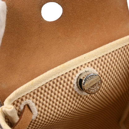 Hermes Black Natural Toile Officier GM Herbag TPM 2 in 1 Shoulder Bag