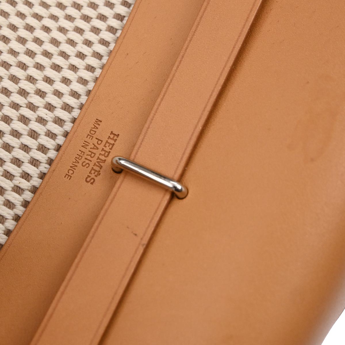 Hermes Black Natural Toile Officier GM Herbag TPM 2 in 1 Shoulder Bag