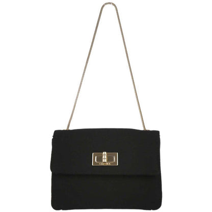 Chanel 2008-2009 Black Satin Mademoiselle Lock Handbag