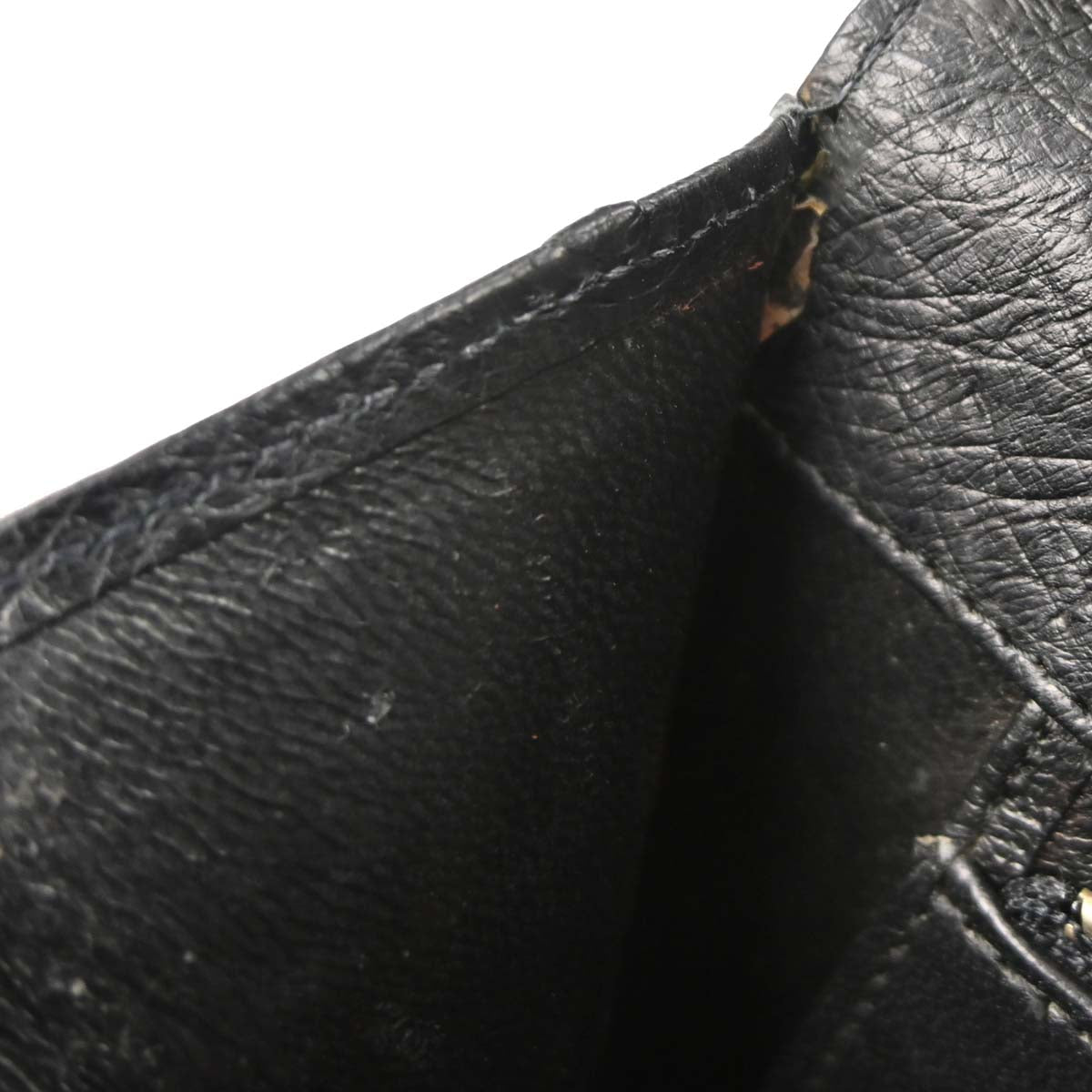 Chanel * 1986-1988 Black Ostrich Pushlock Medium Half Flap Shoulder Bag