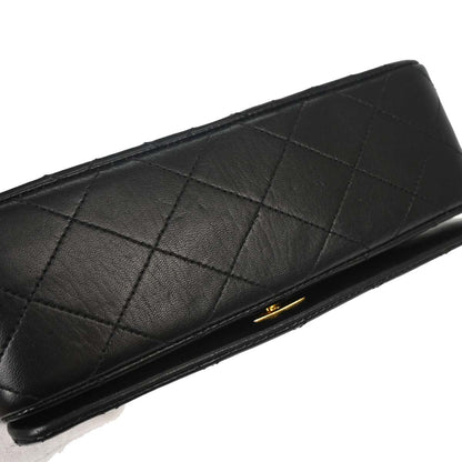 Chanel Black Lambskin Turnlock Mini Full Flap Shoulder Bag