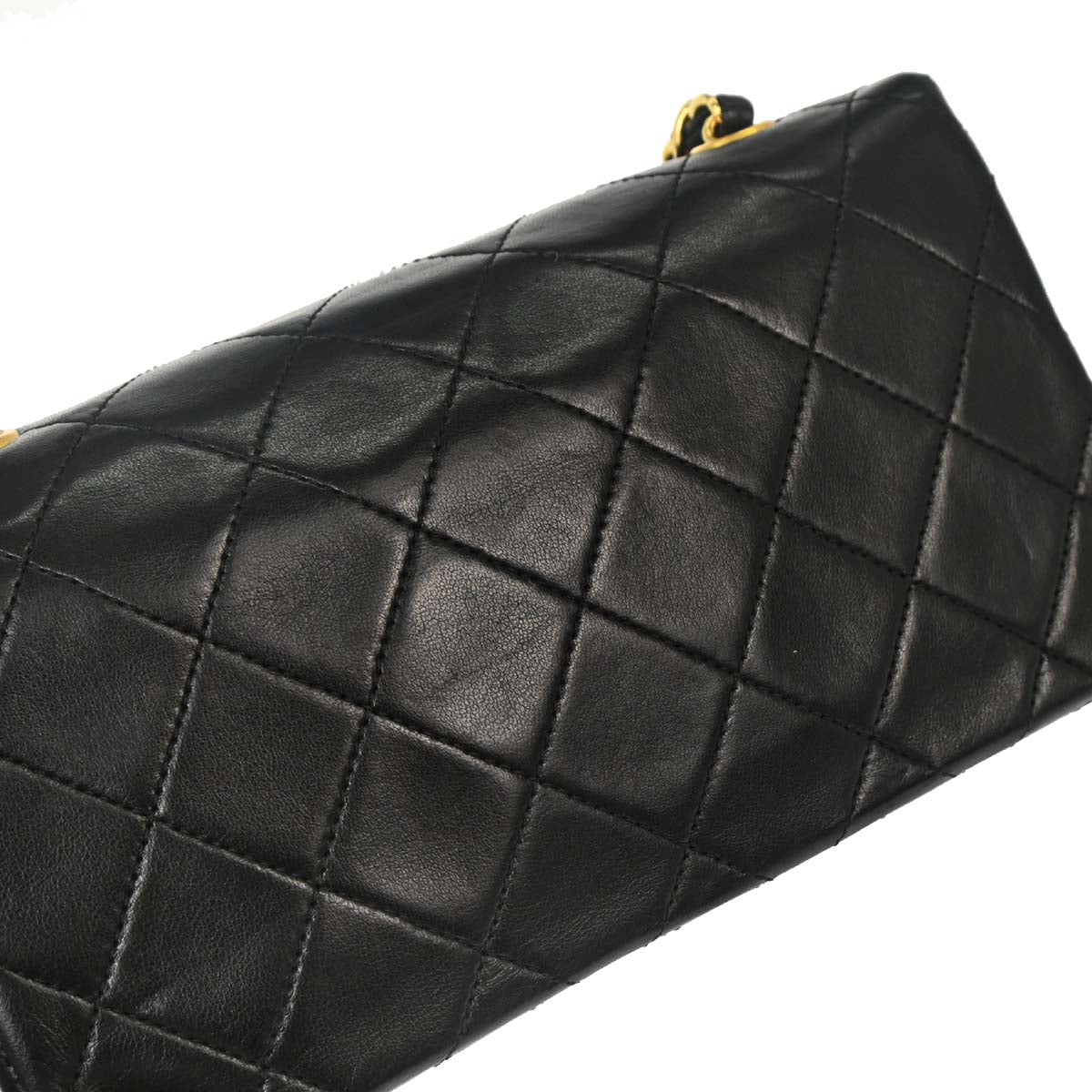 Chanel Black Lambskin Turnlock Mini Full Flap Shoulder Bag