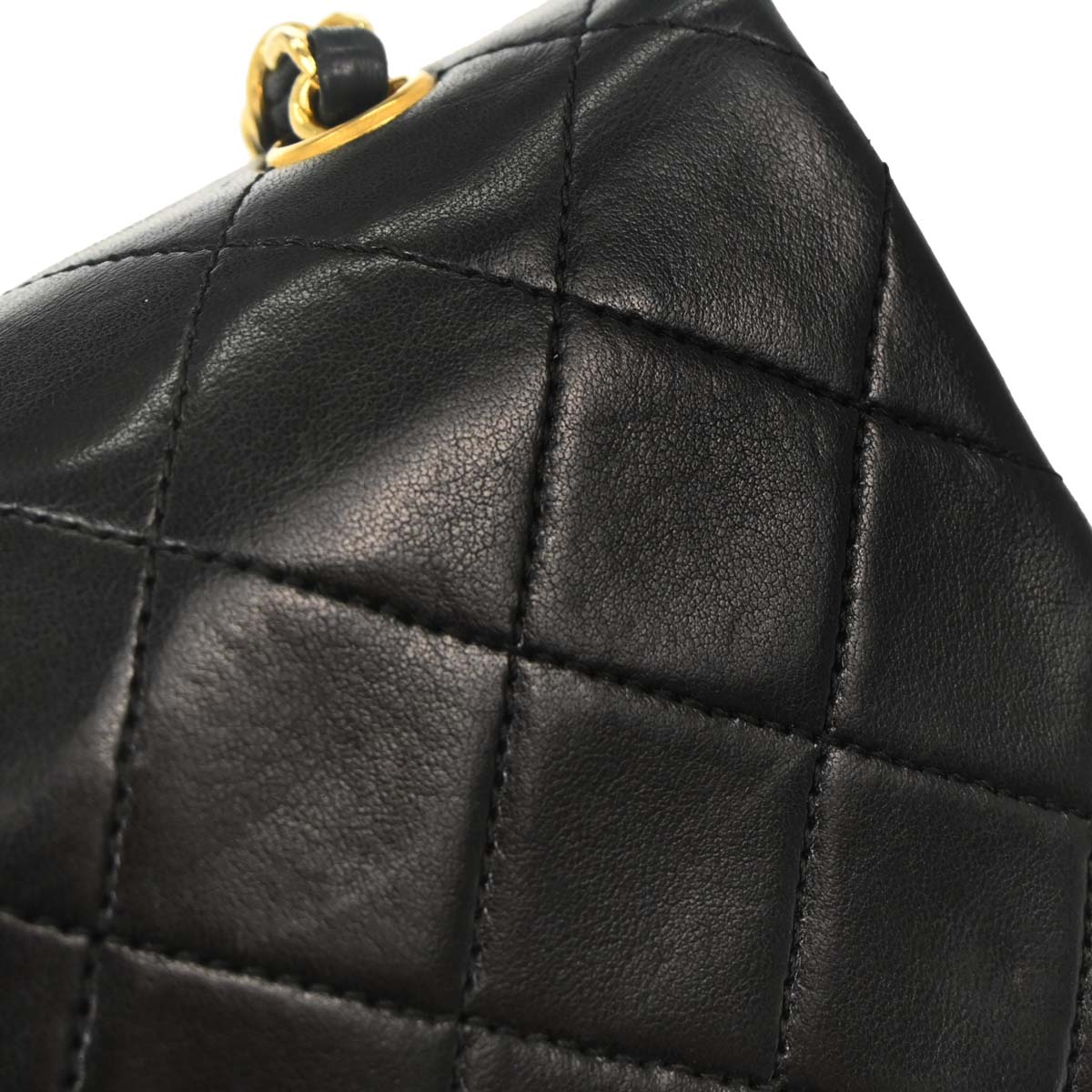 Chanel Black Lambskin Turnlock Mini Full Flap Shoulder Bag