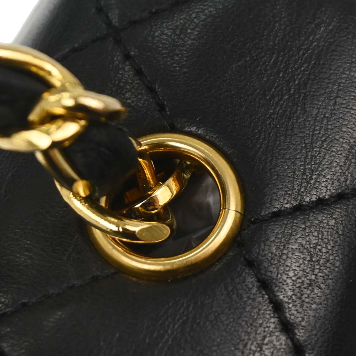 Chanel Black Lambskin Turnlock Mini Full Flap Shoulder Bag